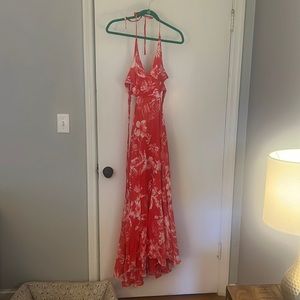 Cut out back tie maxi dress